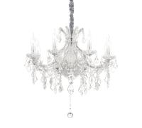 Lampadario Classico Napoleon Metallo-Cristallo Cromo 8 Luci E14