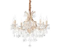 Lampadario Classico Napoleon Metallo-Cristallo Oro 8 Luci E14