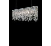 Lampadario in cristallo pioggia design moderno di lusso 6 luci MS-305