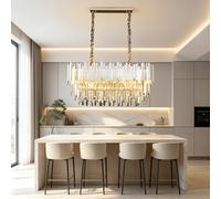 Lampadario in Cristallo Stile Moderno Lampadine E14 Adatto Per La Sala Da Pranzo