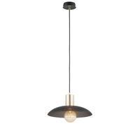 Lampadario In Metallo Ø 30 Cm H: Max. 100 Cm In Nero Oro E27