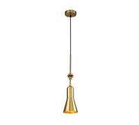 Lampadario In Metallo 13,3 Cm Di Larghezza In Ottone Oro E27 Regolabile