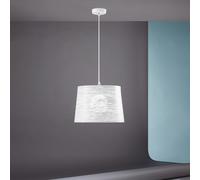 Sospensione in metallo verniciato bianco Perenz