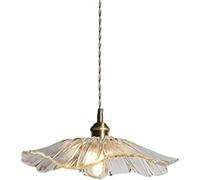 Lampadario in Ottone in Vetro Nordico Homestay Bar Corridoio Portico Ristorante Cafe Light Lampada A Sospensione A Testa Singola Lotus Leaf E27