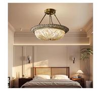 Lampadario in Rame Vintage Nordico per Soggiorno, Sala da Pranzo, Cucina, corridoio, Balcone, Studio, Decorazione della casa, Lampada da soffitto a LED,(Three Colors,40cm)