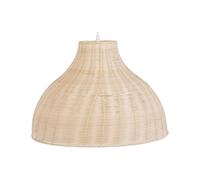 Lampadario in Rattan Marrone Chiaro e Metallo Forma Semisferica Millian