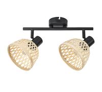 Lampadario in Rattan Nero 15W Moderno a Una Due o Quattro Teste