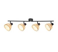 Lampadario in Rattan Nero 15W Moderno a Una Due o Quattro Teste