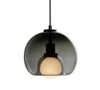 Lampadario in stile minimalista francese, paralume creativo in vetro sferico per lampada a sospensione, apparecchi di illuminazione a soffitto con montaggio ad incasso, lampada a sospensione per la