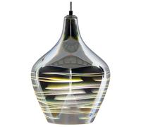 Lampadario in Vetro Argento con Paralume a Campana Effetto 3D Moderno