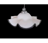 Lampadario In vetro Di Murano luce Piatto Cappello bianco nero Vintage Classico