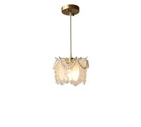 Lampadario in vetro di perle di lusso francese, lampada a sospensione romantica e calda per comodino da camera da letto, plafoniera da soffitto regolabile in altezza per cucina, sala da pranzo, corri