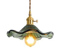 Lampadario in vetro in stile nordico, paralume personalizzato a forma di loto, lampada a sospensione a filo con testa singola, apparecchi di illuminazione per decorazioni di ristoranti e balconi