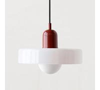 Lampadario in Vetro Moderno Di Metà Secolo -Dario Unico per Isola da Cucina, Sala da Pranzo, Stile Retrò, Ideale per Camera da Letto, Corridoio, Ristorante (Rosso Verde)/Rosso Bianco