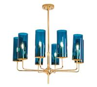 Lampadario in Vetro postmoderno, Minimalista, in Ferro battuto, per Soggiorno, 10 luci, Creativo, per Camera da Letto, Unico, lampadario da Ristorante, Marrone, 10 lampadari