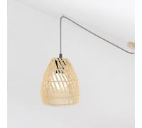 Lampadario in Vimini Paralume Tessuto Mano Sostituzione Del Della Plafoniera