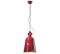 Lampadario Industrial Ferro E Ceramica Vintage Bordeaux 1 Luce E27