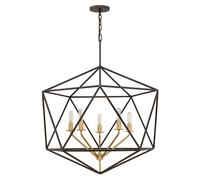 Elstead Lighting Astrid lampada sospesa 5x60 W oro-marrone HK-ASTRID-5P