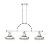 Lampadario Industrial Nordico Emery Metallo Argento Imperiale 3 Luci E27