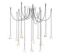 Lampadario Industrial Nordico Nula Acciaio 12 Luci E14