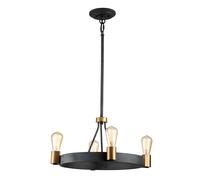 Lampadario Industrial Nordico Silas Acciaio Zinco Antico Ottone 4 Luci E27