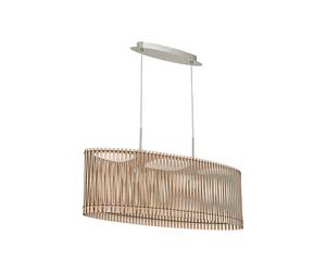 Lampadario Industrial Sendero 2 Luci Acciaio Grigio Opaco Diffusore Acero