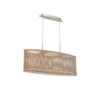Lampadario Industrial Sendero 2 Luci Acciaio Grigio Opaco Diffusore Acero