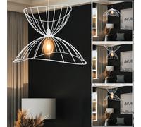 Lampadario Industriale Componibile Stile Nordico Griglia E27 Nero Bianco [EEK: A++]