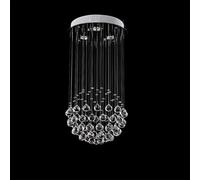 Lampadario K9 in Cristallo a Goccia di Pioggia, Moderno lampadario Rotondo a Filo, Lampada a Sospensione a LED a 3 luci, Lampada da soffitto per Soggiorno, Sala da Pranzo, corridoio