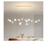 Lampadario , Lampada a sospensione a forma di petalo lungo for ristorante, sala da pranzo, studio, tavolo semplice e lussuoso, apparecchi illuminazione in stile francese moderno(L120cm,Neutral light)