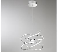 Lampadario lampada a sospensione in metallo cromo lucido D.60cm art.6397cl lc Illuminazione moderna per salone cucina