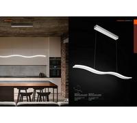 Lampadario lampada a sospensione in metallo e plexiglass 120cm 6364b lc Illuminazione moderna per sala da pranzo cucina