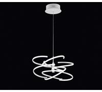 Lampadario lampada a sospensione in metallo verniciato bianco D.60cm 6397b lc Illuminazione moderna per salone cucina