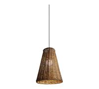 Lampadario, lampada a sospensione in rattan naturale, lampade a sospensione in rattan Wabi-sabi con cestini in vimini Boho, lampada a sospensione regolabile E27 intrecciata naturale, ideale per isola