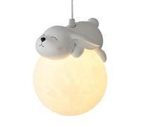 Lampadario, Lampada a sospensione per camera da letto, Lampadario per camera da letto con animali da comodino, lampadario, lampade a bianco latte, lampada a sospensione 3D per la cameret