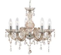 Lampadario Lampada a Sospensione Vetro Cristallo Ø 48 CM 5-flammig E14 IN Natura