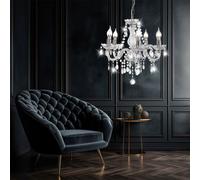 Lampadario Lampada Cromo Cristallo Lampada da Soggiorno H 150 CM [EEK: Non valutato]