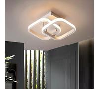 BAKAJI Lampadario Plafoniera LED Struttura Incrocio in Metallo Satinato Luce 1200Lm Bianco Caldo 3000K 15W Risparmio Energetico Lampada Soffitto Design Moderno (Design Intreccio)
