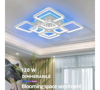 LAMPADARIO LAMPADA PLAFONIERA LED DIMMERABILE APP MODERNO SOFFITTO DESIGN PROMO [EEK: A+]