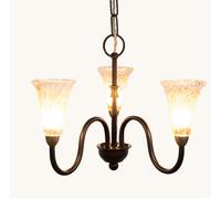 LAMPADARIO LAMPADA SOGNO A CATENA 3 LUCI IN FERRO BATTUTO LAMPIONE LAMPADE