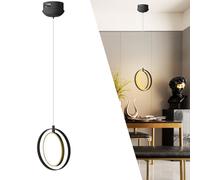 Lampadario Led da soffitto Hole Nero 15W Bianco caldo 2700K Aigostar