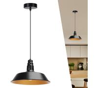 Aigostar Lampadario A sospensione Moderno Nero Opaco/Bianco E27 | Max 60W | Inte