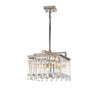Lampadario lampada sospensione plafoniera acciaio cristalli D 32 cm lampada sala da pranzo