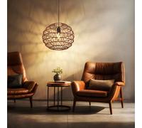 Lampadario Lampada Sospesa Illuminazione Da Soggiorno Marrone Scuro LED D 39cm [EEK: Non valutato]