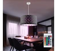 Lampadario Lampada Tavolo da Pranzo Tessuto Cambio Colore Telecomando RGB LED [EEK: F]