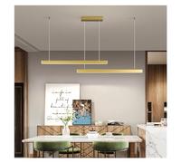Lampadario , Lampadari a sospensione a LED da tavolo nordico minimalista for sala da pranzo Ristorante Bar Lampada da linea nera oro Lampada a sospensione for la decorazione domestica(Gold,110cm)