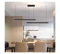 Lampadario , Lampadari a sospensione a LED da tavolo nordico minimalista for sala da pranzo Ristorante Bar Lampada da linea nera oro Lampada a sospensione for la decorazione domestica(Black,140cm)