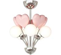 Lampadario lampadario della sala per bambini moderna per bambini - 5 leggeri lampadario a globo bianco, luci a palloncini da cartone animato per isola da cucina, sala da pranzo, lampadario semi -monte