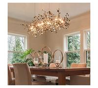 Lampadario Lampadario, Lampadari Moderni a Sospensione a LED Lampada a Sospensione a Soffitto Creativa in Acciaio Inossidabile Compatibile con Lampada da Soggiorno Cafe Restaurant Light Fixtures (col