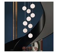 lampadario, Lampadario moderno a LED Lampada a doppia scala lungo Soggiorno vuoto - Villa moderna di lusso Girevole Salto a sospensione al secondo piano a for cucine(10head60cm)